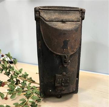 Vintage Mailbox, Cast Iron Wall Mount Post Office Box, Victorian Letter Mail Box