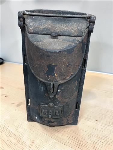 Vintage Mailbox, Cast Iron Wall Mount Post Office Box, Victorian Letter Mail Box