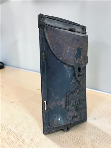 Vintage Mailbox, Cast Iron Wall Mount Post Office Box, Victorian Letter Mail Box