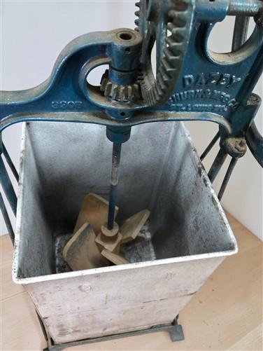 Dazey Butter Churn Model 330B, Antique Hand Crank Cast Iron & Tin St Louis Churn