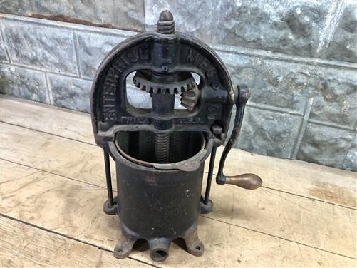 Enterprise 4 Qt Lard Press Cast Iron Sausage Stuffer Fruit Apple Cider Farm Y