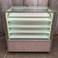 Rotating Glass Jewelry Display Case, Vintage Lighted Motorized Retail Counter, A