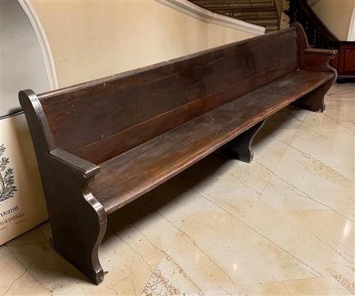 10' Wooden Church Pew, Vintage Bench, Porch Bench, Entry Foyer, Dining Seating