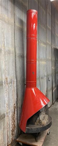 Mid-Century Malm Zircon Fireplace, Vintage Enamel Gas Fireplace, Free Standing