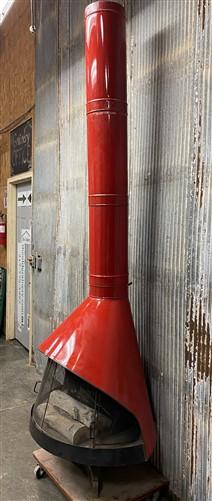 Mid-Century Malm Zircon Fireplace, Vintage Enamel Gas Fireplace, Free Standing