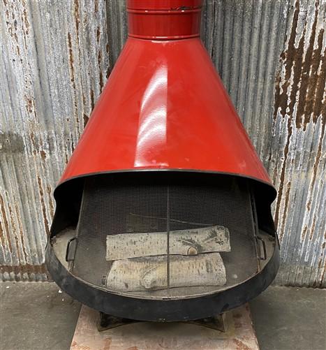 Mid-Century Malm Zircon Fireplace, Vintage Enamel Gas Fireplace, Free Standing