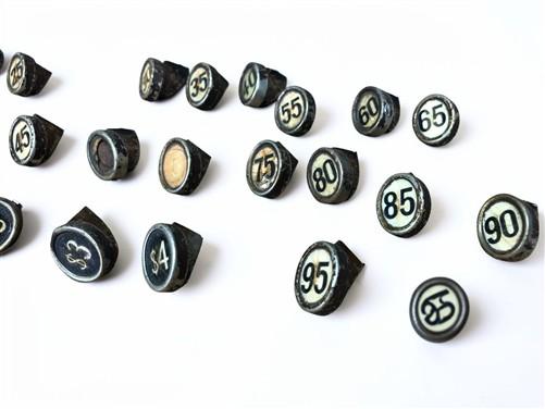 1927 NCR National Cash Register Keys Buttons Parts Numbers Steampunk J