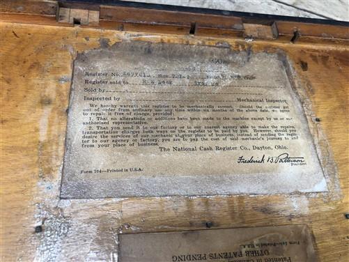 1927 NCR National Cash Register Cash Money Drawer Coin Dollar Parts Repair T