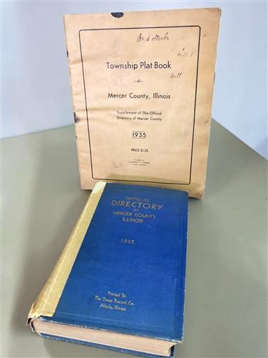 1935 Official Directory Mercer County Illinois, Township Plat Book History A