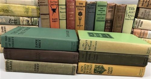 32 Zane Grey HC Lot, Vintage Hardcover Western Book Lot