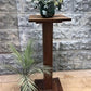 Wooden Pedestal Square Display Base, Vintage Architectural Wood Show Stand, M
