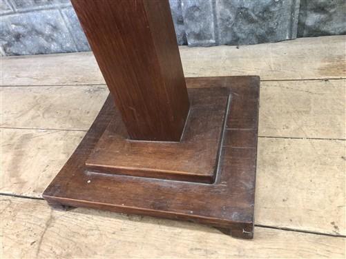 Wooden Pedestal Square Display Base, Vintage Architectural Wood Show Stand, M