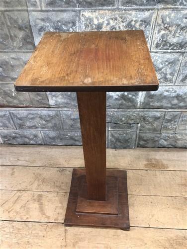 Wooden Pedestal Square Display Base, Vintage Architectural Wood Show Stand, M