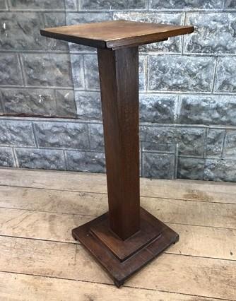 Wooden Pedestal Square Display Base, Vintage Architectural Wood Show Stand, M