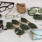 Lot 1940's Pilots Aviator Sunglasses, Vintage Clip On Wire Sunglasses More
