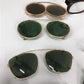 Lot 1940's Pilots Aviator Sunglasses, Vintage Clip On Wire Sunglasses More