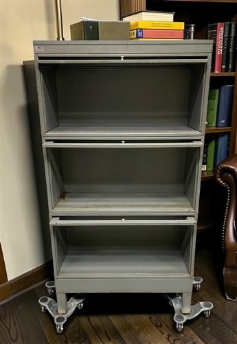 Lawyer Bookcase, Vintage Metal Stacking Bookcase, Barrister Display Case