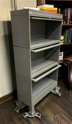 Lawyer Bookcase, Vintage Metal Stacking Bookcase, Barrister Display Case