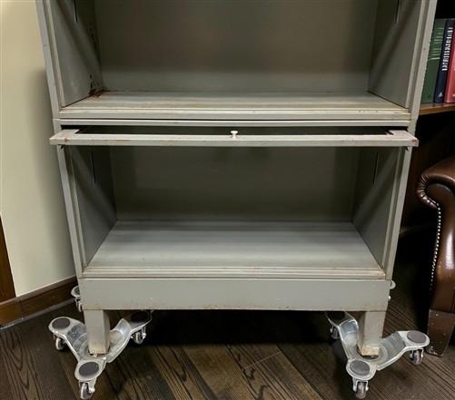 Lawyer Bookcase, Vintage Metal Stacking Bookcase, Barrister Display Case