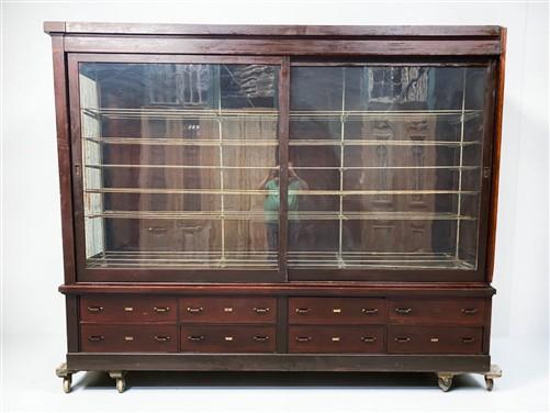 10' Retail Store Display Cabinet, Vintage Hat Display Case, Backbar Showcase C