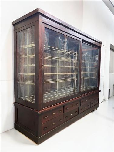 10' Retail Store Display Cabinet, Vintage Hat Display Case, Backbar Showcase C