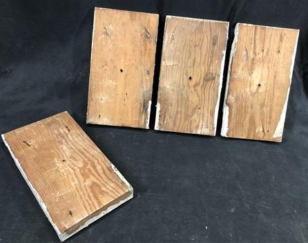 4 Plinth Blocks, Door Trim Molding Architectural Salvage, Antique Wood Trim D16
