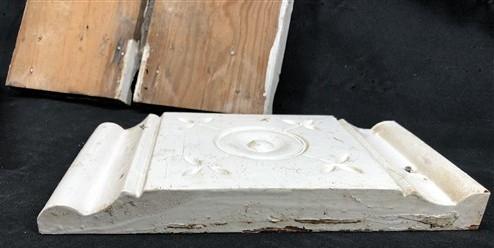 4 Plinth Blocks, Door Trim Molding Architectural Salvage, Antique Wood Trim D16