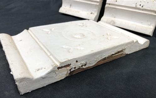 4 Plinth Blocks, Door Trim Molding Architectural Salvage, Antique Wood Trim D17