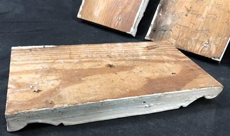 4 Plinth Blocks, Door Trim Molding Architectural Salvage, Antique Wood Trim D17