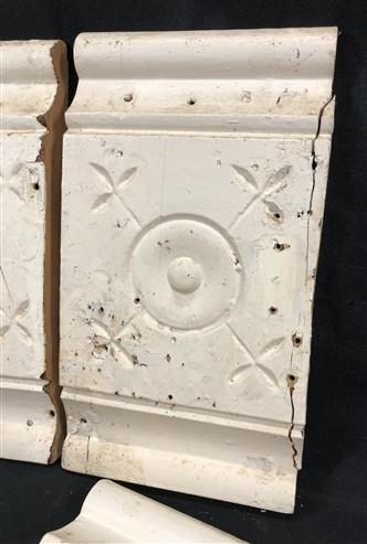 4 Plinth Blocks, Door Trim Molding Architectural Salvage, Antique Wood Trim D18