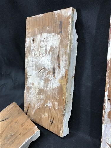 4 Plinth Blocks, Door Trim Molding Architectural Salvage, Antique Wood Trim D18