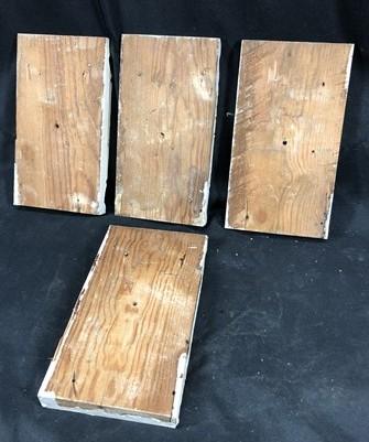 4 Plinth Blocks, Door Trim Molding Architectural Salvage, Antique Wood Trim D19
