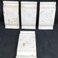 4 Plinth Blocks, Door Trim Molding Architectural Salvage, Antique Wood Trim D20