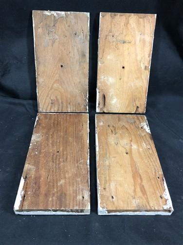 4 Plinth Blocks, Door Trim Molding Architectural Salvage, Antique Wood Trim D20