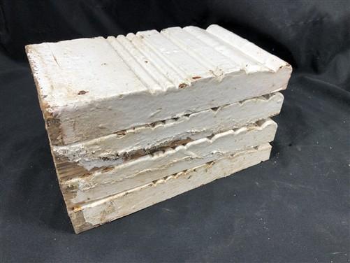 4 Plinth Blocks, Door Trim Molding Architectural Salvage, Antique Wood Trim D22