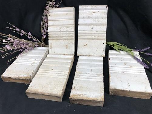 6 Plinth Blocks, Door Trim Molding Architectural Salvage, Antique Wood Trim D23