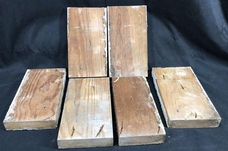 6 Plinth Blocks, Door Trim Molding Architectural Salvage, Antique Wood Trim D23