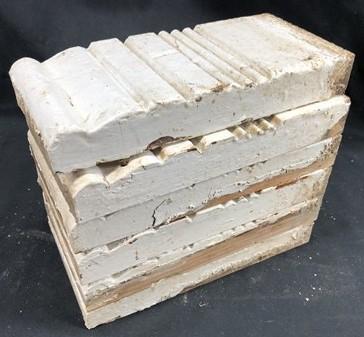6 Plinth Blocks, Door Trim Molding Architectural Salvage, Antique Wood Trim D23