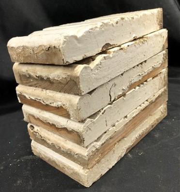 6 Plinth Blocks, Door Trim Molding Architectural Salvage, Antique Wood Trim D23