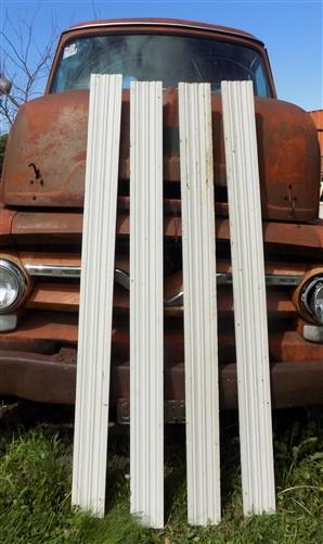 4 Wood Trim Pieces, Architectural Salvage, Reclaimed Vintage Wood Baseboard B2