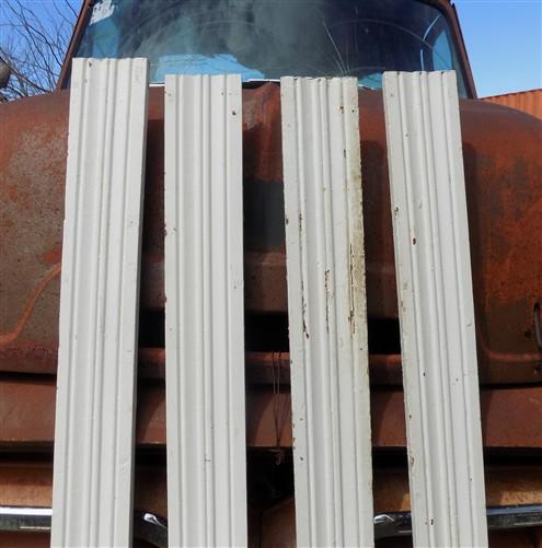 4 Wood Trim Pieces, Architectural Salvage, Reclaimed Vintage Wood Baseboard B2