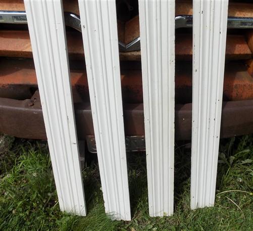 4 Wood Trim Pieces, Architectural Salvage, Reclaimed Vintage Wood Baseboard B2