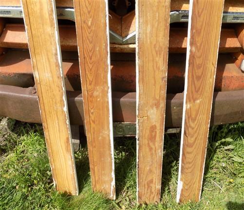 4 Wood Trim Pieces, Architectural Salvage, Reclaimed Vintage Wood Baseboard B2