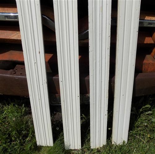 4 Wood Trim Pieces, Architectural Salvage, Reclaimed Vintage Wood Baseboard B3