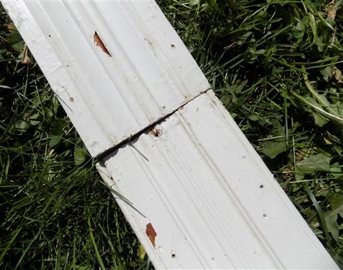4 Wood Trim Pieces, Architectural Salvage, Reclaimed Vintage Wood Baseboard B3