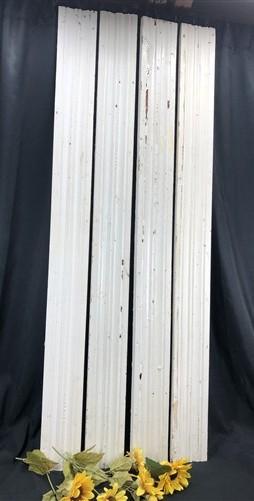 4 Wood Trim Pieces, Architectural Salvage, Reclaimed Vintage Wood Baseboard B5