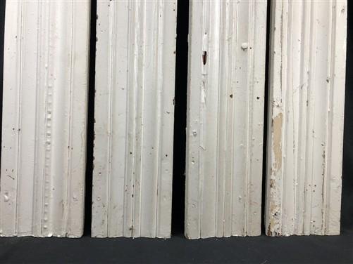 4 Wood Trim Pieces, Architectural Salvage, Reclaimed Vintage Wood Baseboard B5