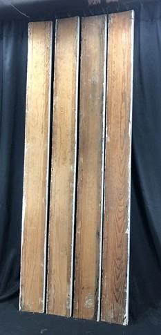 4 Wood Trim Pieces, Architectural Salvage, Reclaimed Vintage Wood Baseboard B5