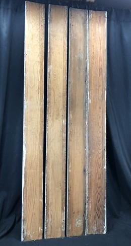 4 Wood Trim Pieces, Architectural Salvage, Reclaimed Vintage Wood Baseboard B5