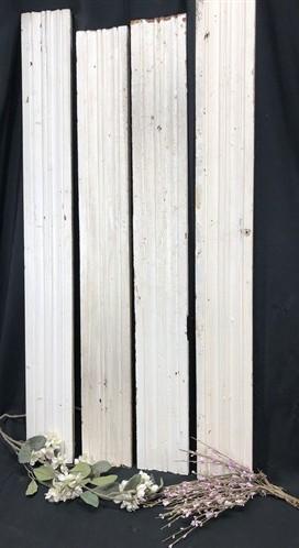 4 Wood Trim Pieces, Architectural Salvage, Reclaimed Vintage Wood Baseboard B6